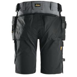 Snickers 6175 Stretch Work Shorts Steel Grey / Black 31" W