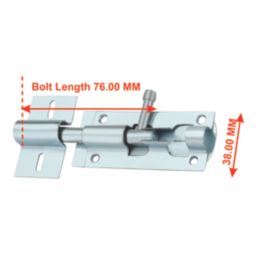 Smith & Locke Adjustable Barrel Gate Bolt Silver 76mm