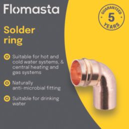 Flomasta  Copper Solder Ring Equal 90° Elbow 22mm