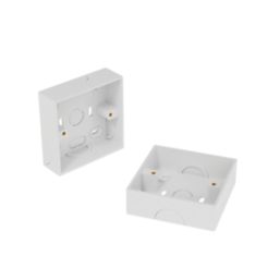 D-Line SSB28W/2 1-Gang Surface Pattress  Box 28mm 2 Pack