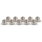 LAP Cosmoseco Fixed  Fire Rated LED Downlights Satin Nickel 5.8W 450lm 10 Pack
