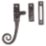 Carlisle Brass Left or Right-Handed Monkeytail Casement Fastener Antique Black