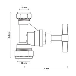 Flomasta Poly Stop Cock 20mm x 15mm