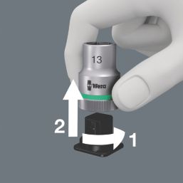 Wera 8740 C HF 2 Zyklop 1/2" Drive Hex-Plus Bit Socket Set 6 Pieces