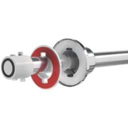 Croydex Round Telescopic Shower Cubicle Rod Aluminium Chrome 1170mm