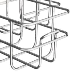 Swirl Caldew 1-Tier Bathroom Corner Shower Basket Chrome