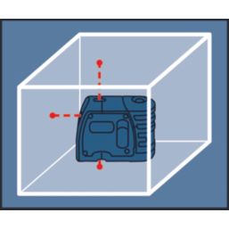 Bosch GPL3 Red Self Levelling Spot 3 Point Laser Level Screwfix
