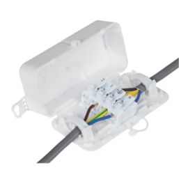 Debox  16A 2SL In-line Junction Box 50 x 29 x 97mm White