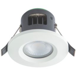 4lite  Fixed  Fire Rated LED CCT Downlights Matt White 7W 720lm 6 Pack