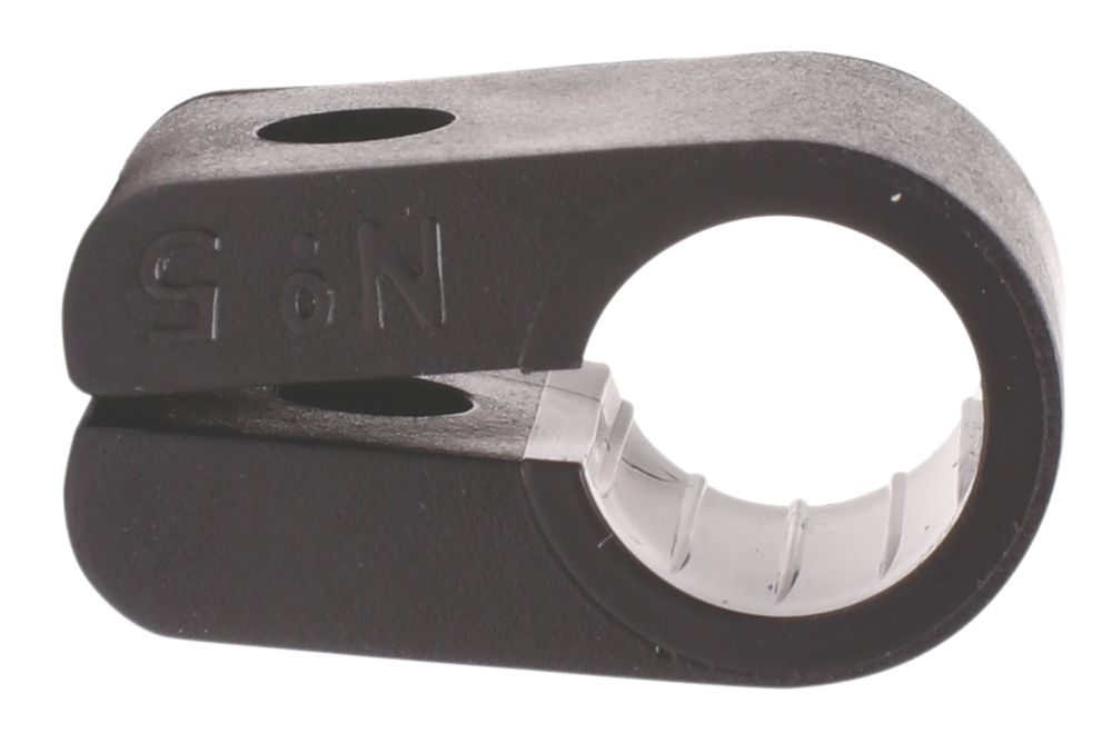 B&Q Grey 5mm Cable clip Pack of 100