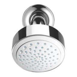 Mira Beat Fixed Shower Head & Arm Chrome/White 100mm