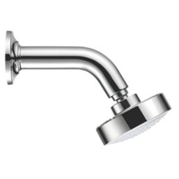 Mira Beat Fixed Shower Head & Arm Chrome/White 100mm