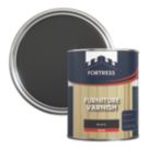 Fortress 750ml Black Gloss Water-Based Interior Furniture Varnish