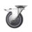 Essentials Heavy Duty TPR Braked Swivel Castor 100mm Grey