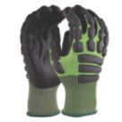 UCI Hantex INF-C5 Colour Coded Impact & Cut Resistant Gloves Green/Black  Large
