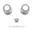 Carlisle Brass Rimmed Mortice Knobs 52mm Pair Polished Chrome