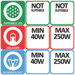 Varilight V-Dim 1-Gang 1-Way  Dimmer Switch  White