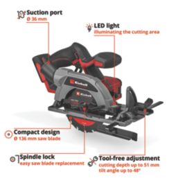 Einhell Professional TP-CS 18/136-C Li BL 136mm 18V Li-Ion Power X-Change Brushless Cordless Circular Saw - Bare