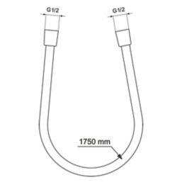 Ideal Standard Idealflex Shower Hose Chrome 1/2" x 1750mm