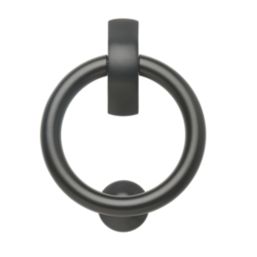 Hardware Solutions Door Knocker Ring Matt Black 26mm x 178mm