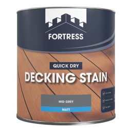 Fortress  2.5Ltr Mid Grey Anti Slip Decking Stain