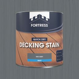 Fortress  2.5Ltr Mid Grey Anti Slip Decking Stain