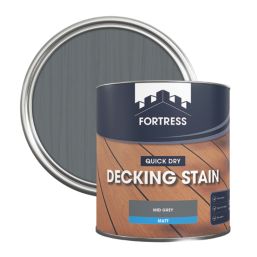 Fortress  2.5Ltr Mid Grey Anti Slip Decking Stain
