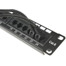 Philex Black Unshielded RJ45 Cat 6 Ethernet Cables 1m 10 Pack