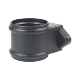 FloPlast Cast Iron Effect Push-Fit Double Socket Pipe Coupler Black 110mm