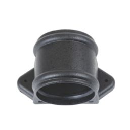 FloPlast Cast Iron Effect Push-Fit Double Socket Pipe Coupler Black 110mm