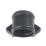 FloPlast Cast Iron Effect Push-Fit Double Socket Pipe Coupler Black 110mm