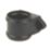 FloPlast Cast Iron Effect Push-Fit Double Socket Pipe Coupler Black 110mm