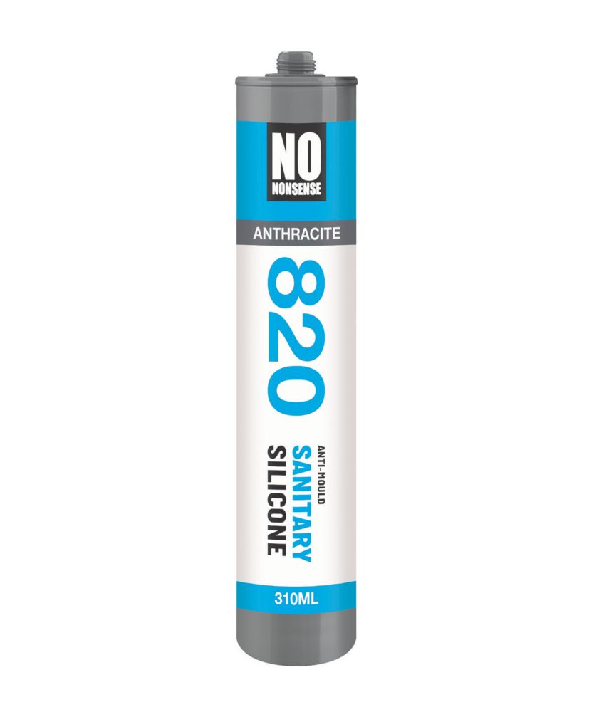 No Nonsense Sanitary Silicone Sealant Anthracite 310ml Screwfix