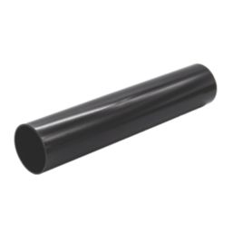 FloPlast MiniFlo Round Downpipes Black 50mm x 2m 6 Pack