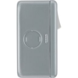 British General Metal Clad 13A 2-Gang SP Switched Metal Clad Socket + 3A 22W 2-Outlet Type A & C USB Charger with White Inserts