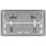 British General Metal Clad 13A 2-Gang SP Switched Metal Clad Socket + 3A 22W 2-Outlet Type A & C USB Charger with White Inserts