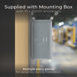 British General Metal Clad 13A 2-Gang SP Switched Metal Clad Socket + 3A 22W 2-Outlet Type A & C USB Charger with White Inserts