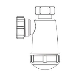 Flomasta  Round Bottle Trap White 32mm
