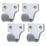 Smith & Locke Sash Window Handles Polished Chrome 50mm x 50mm 4 Pack