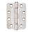 Smith & Locke  Polished Stainless Steel Grade 13 Fire Rated Radius Hinges 102mm x 76mm 2 Pack