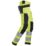 Snickers 6243 Hi-Vis Work Trousers Yellow 44" W 32" L