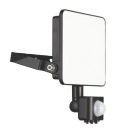 TCP  Indoor & Outdoor LED Floodlight With PIR Sensor Black  30W 4800lm