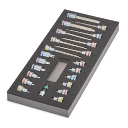 Wera 9723 Zyklop B Foam Insert 3/8" Drive Bit Socket Set 22 Pcs