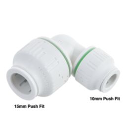Flomasta  Polybutylene, PEX & Copper Push-Fit Reducing 90° Elbow 15mm x 10mm
