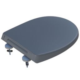 Bemis Click & Clean Classic Soft-Close with Quick-Release Toilet Seat Thermoset Plastic Grey