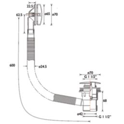 Bristan Clicker Waste Black