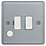 British General  13A Switched Metal Clad Fused Spur & Flex Outlet   with White Inserts