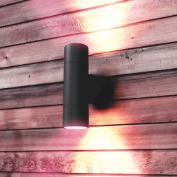 4lite WiZ Connected Outdoor LED Smart Up & Down Wall Light Graphite 4.9W 345lm