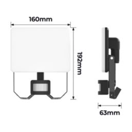 Calex  Outdoor LED Smart Frameless Floodlight Black 24W 2500lm