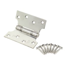 Smith & Locke  Polished Stainless Steel Grade 13 Fire Rated Parliament Hinges 102mm x 102mm 2 Pack